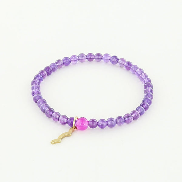 Rayminder UV Awareness Bracelet for sun safety and uv protection in amethyst purple