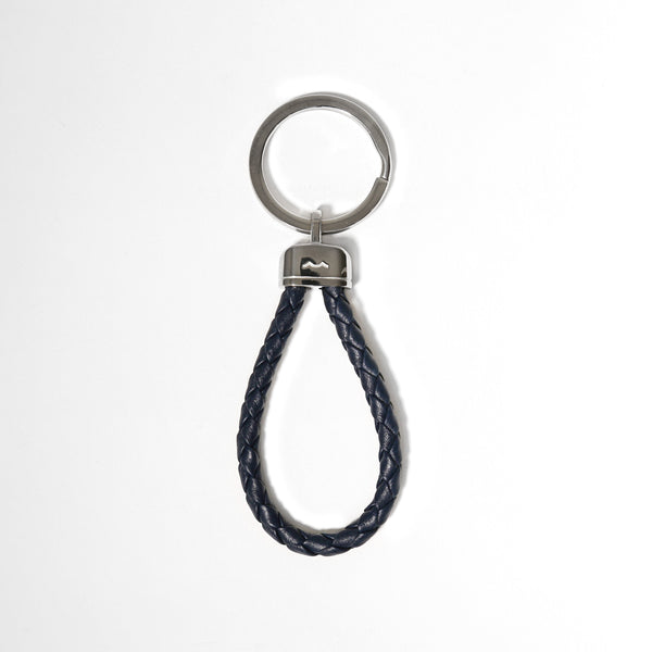 Woven on sale leather keychain