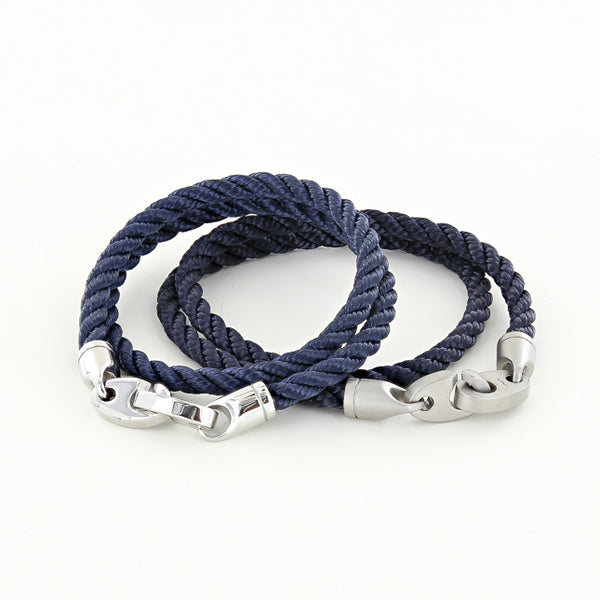 Catch Double Wrap Leather Bracelet with Matte Stainless Steel Brummels –  Sailormadeusa