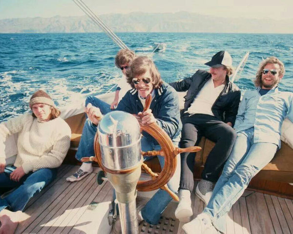 The eagles band on a sailboat 