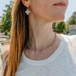 keishi pearl earrings handmade in newburyport, MA