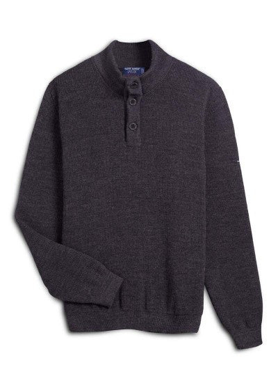 St. James | Men's Balta Mock Neck Button Pullover Sweater
