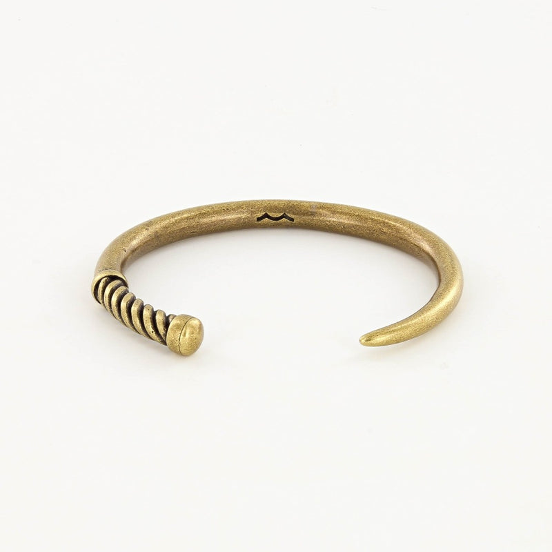 Sailormade men’s nautical fid cuff bracelet in Antique Brass