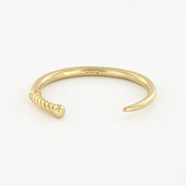 Sailormade men’s nautical fid cuff bracelet in raw brass finish