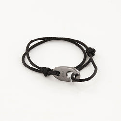 Charger Marine Cord Bracelet in Matte Black Faded Black