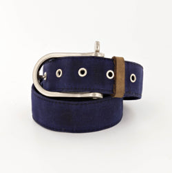 Lookout Waxed Cotton Belt with Shackle Buckle in Navy
