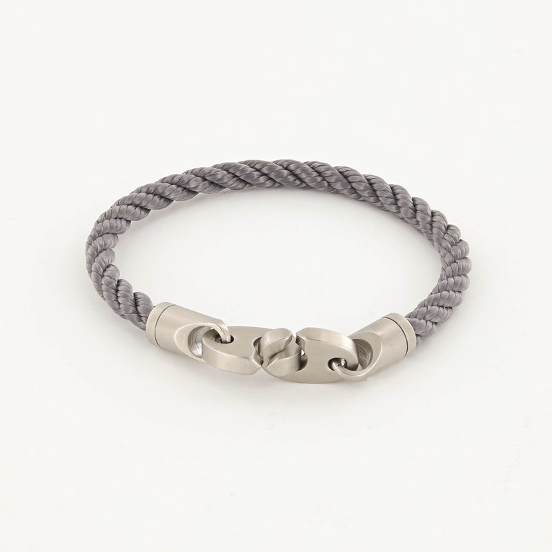 catch single rope bracelet in charcoal for men