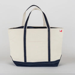 shore bags classic canvas boat tote bag carry-all large in navy