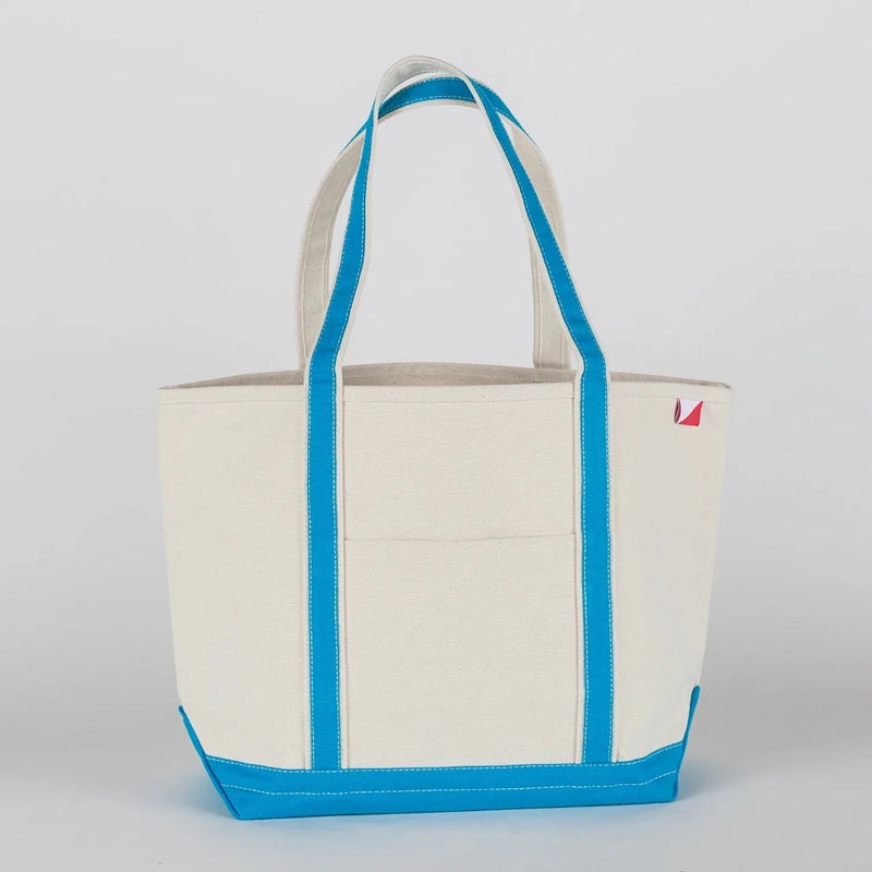 shore bags classic canvas boat tote bag carry-all medium in light blue