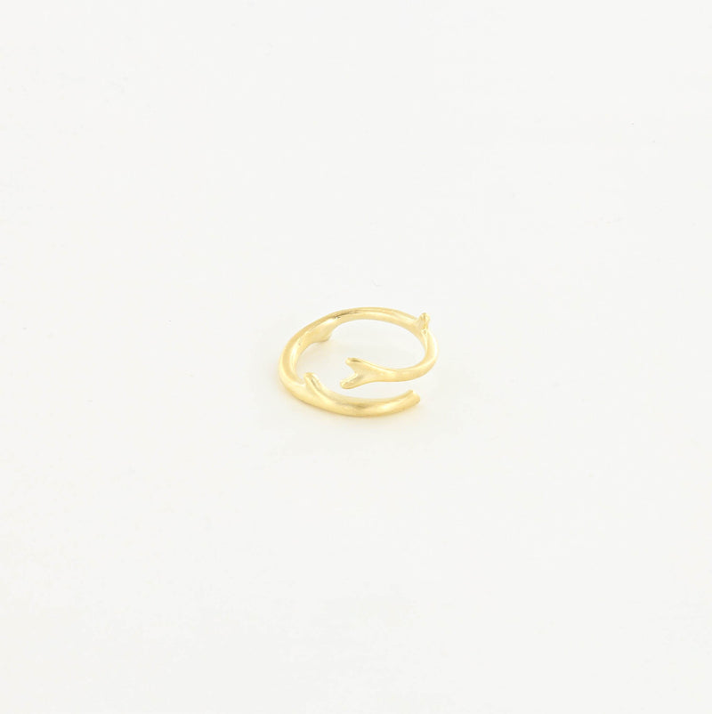 Coral Reef Ring in Brushed 14kt Gold