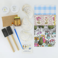 Decoupage Oyster Shell DIY Kit in French Summmer