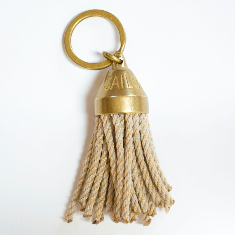 Guest House Tassel Keychain in Natural Rope – Sailormadeusa