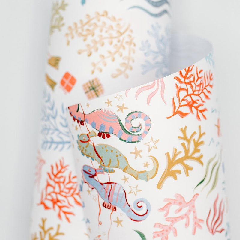 Sailormade and Lexi Mayde handmade whimsical under the sea holiday gift wrap for Christmas