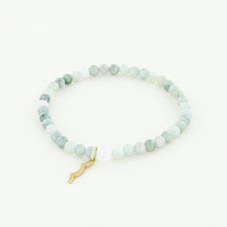 Rayminder UV Awareness Bracelet for sun safety and uv protection in green jade