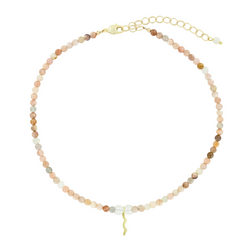 UV Awareness beaded Necklace for sun safety in sunstone