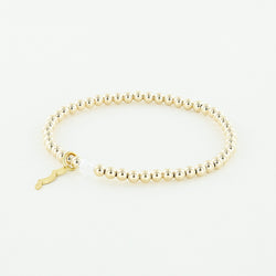 Sailormade rayminder uv awareness bracelet in 4mm 14k yellow gold fill beads. Wear for increased sun safety and protection. Made by Boston’s favorite bracelet company.