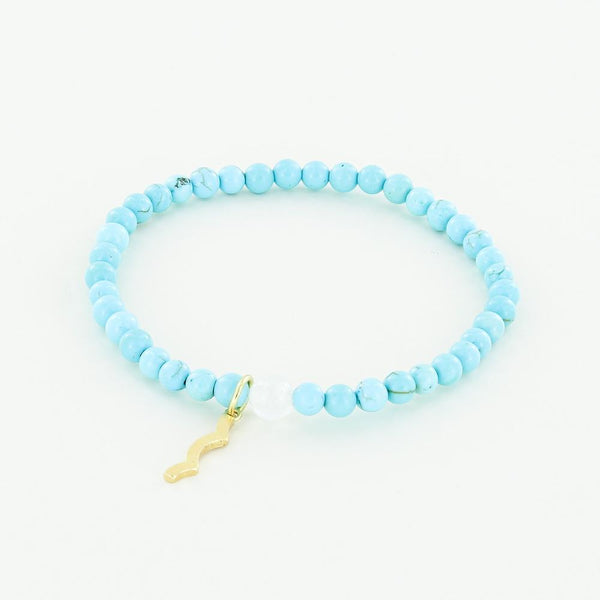 Rayminder UV awareness bracelet for sun safety and sun protection in cyan turquoise blue