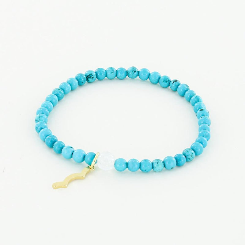 Rayminder UV awareness bracelet for sun safety and sun protection in turquoise blue