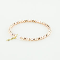 Rayminder UV Awareness Bracelet for sun safety in 4mm Rose Gold 