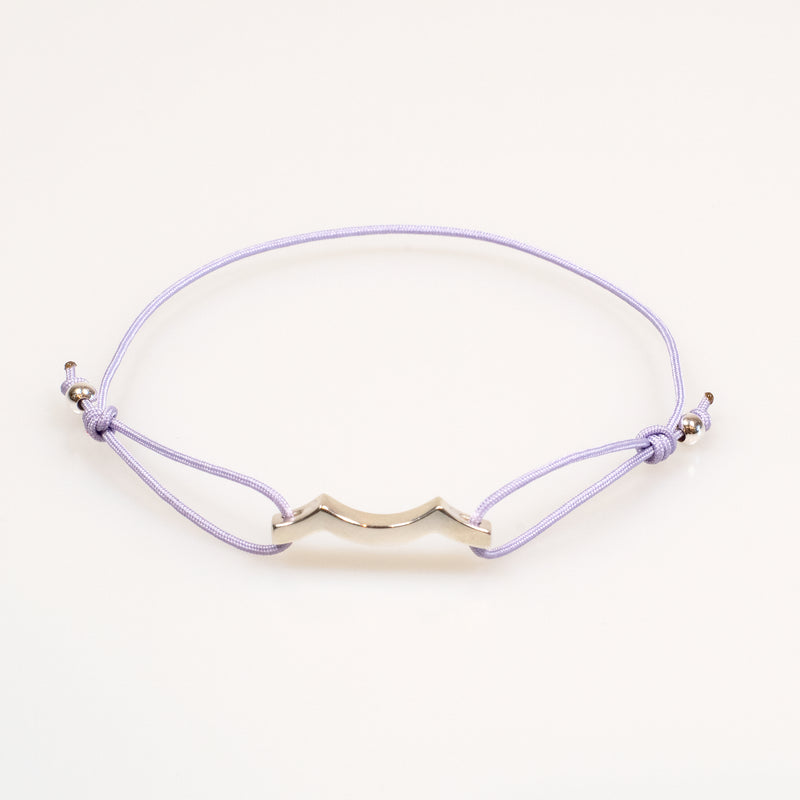 Tidal Wave Bracelet in Sterling Silver lavender purple