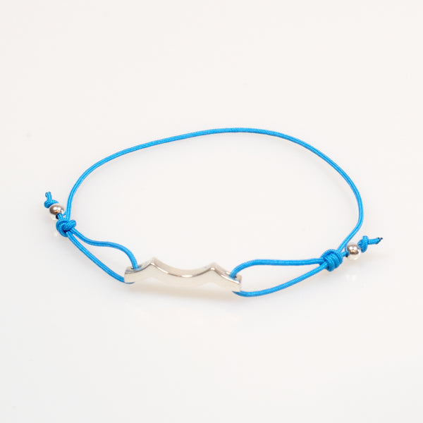 Tidal Wave Bracelet in Sterling Silver ocean blue