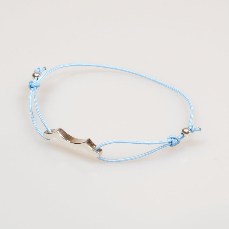 Tidal Wave Bracelet in Sterling Silver sky blue