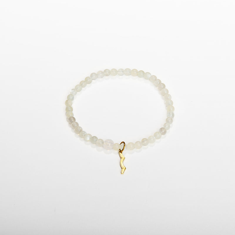 Rayminder uv awareness bracelet for sun safety in moonstone
