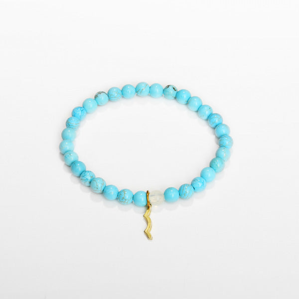 Rayminder uv awareness bracelet for sun safety in turquoise