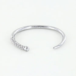 Sailormade women’s nautical slim fid cuff stacking bracelet in Polished Silver