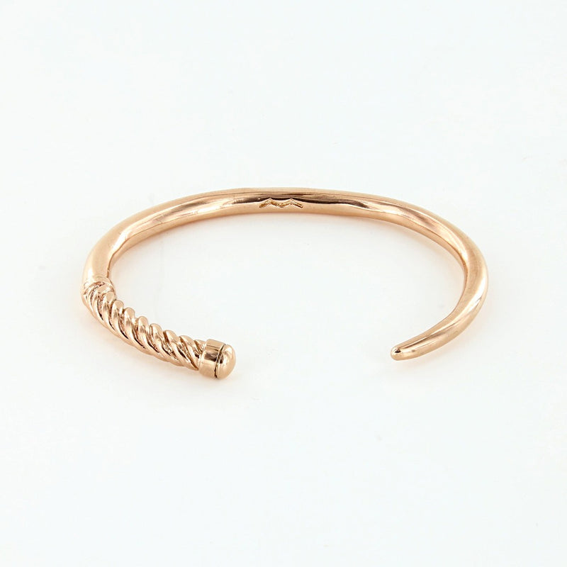 Sailormade women’s nautical slim fid cuff stacking bracelet in Polished Rosegold
