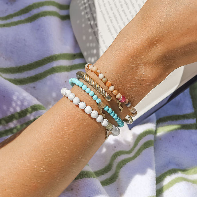 women's uv awareness rayminder bracelets with brass slim fid nautical cuff bracelet