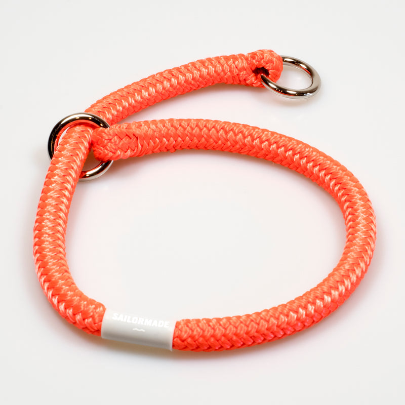 Riptide Reggie Rope Dog Collar in Buoy Orange