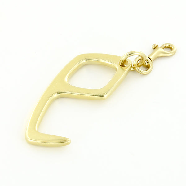 Antimicrobial Touchless Brass Keychain