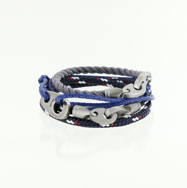 men's nautical rope bracelets with stainless steel hardware
