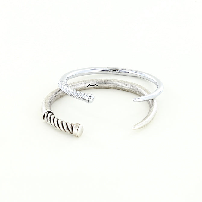his and hers nautical cuff bracelet combo in silver