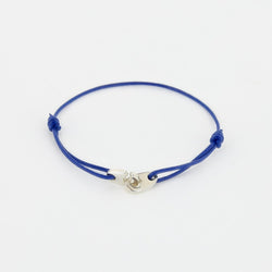 sterling silver mini brummel nautical bracelet with leather made in new england