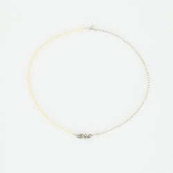 Sailormade women's nautical sterling silver and pearl mini brummel necklace made in new england.