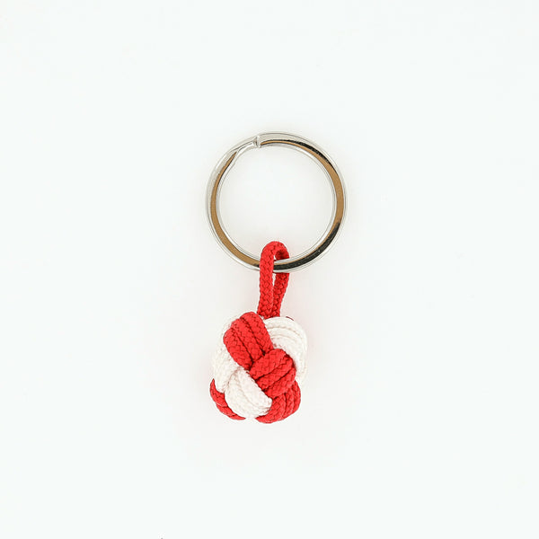 marine cord globe knot keychain made in massachuetts