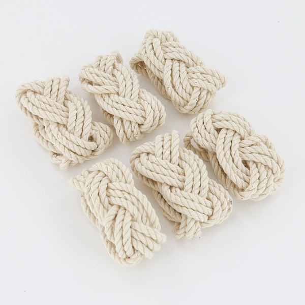Sailor Knot Napkin Rings, set of 6