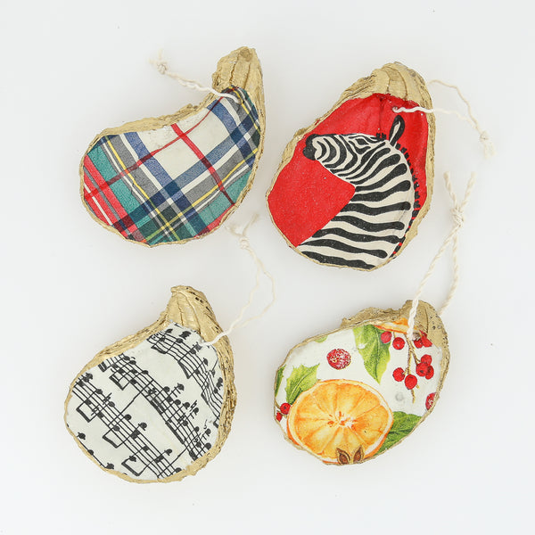 Sailormade christmas oyster shell decoupage ornament kit