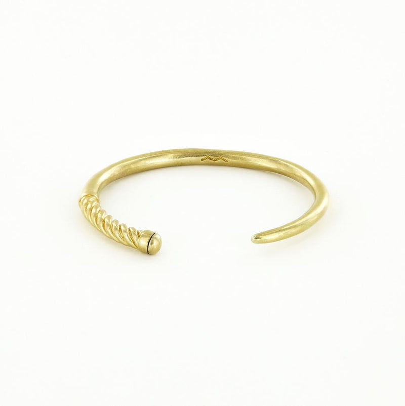 women's slim fid cuff bracelet in matte brass 