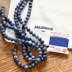 diy beading kit necklace and bracelet in sodalite