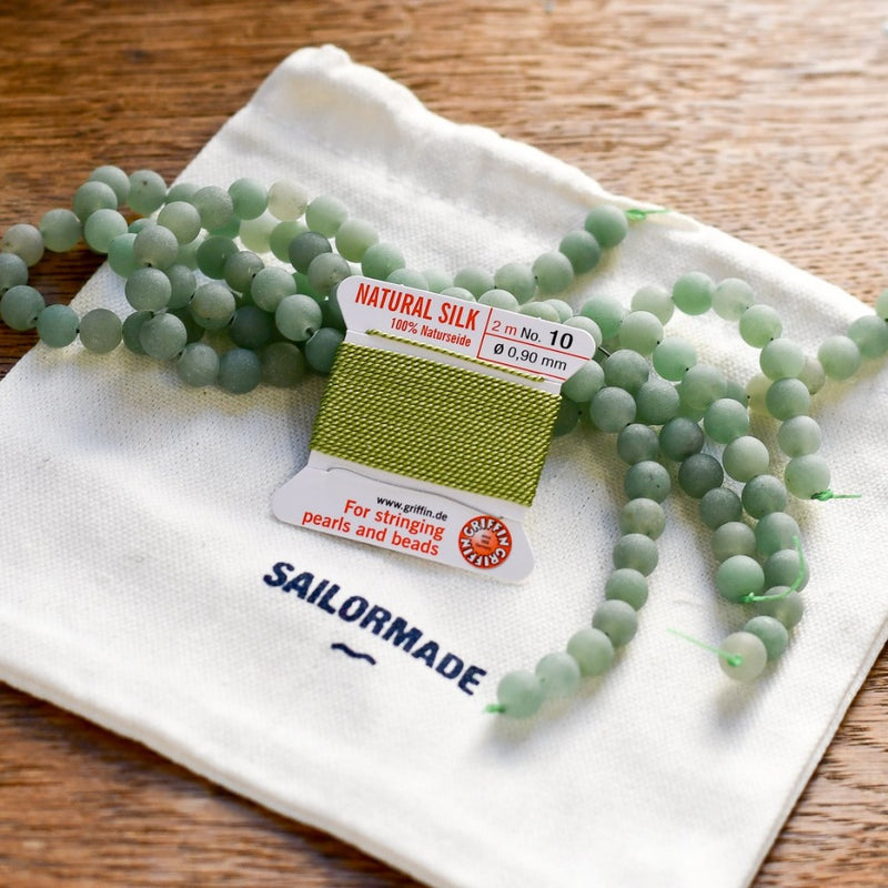 diy beading kit necklace and bracelet in green aventurine