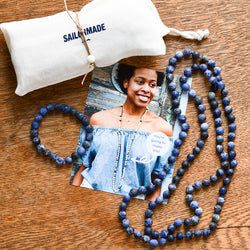 Whatknot Beaded Necklace + Bracelet Kit in Sodalite